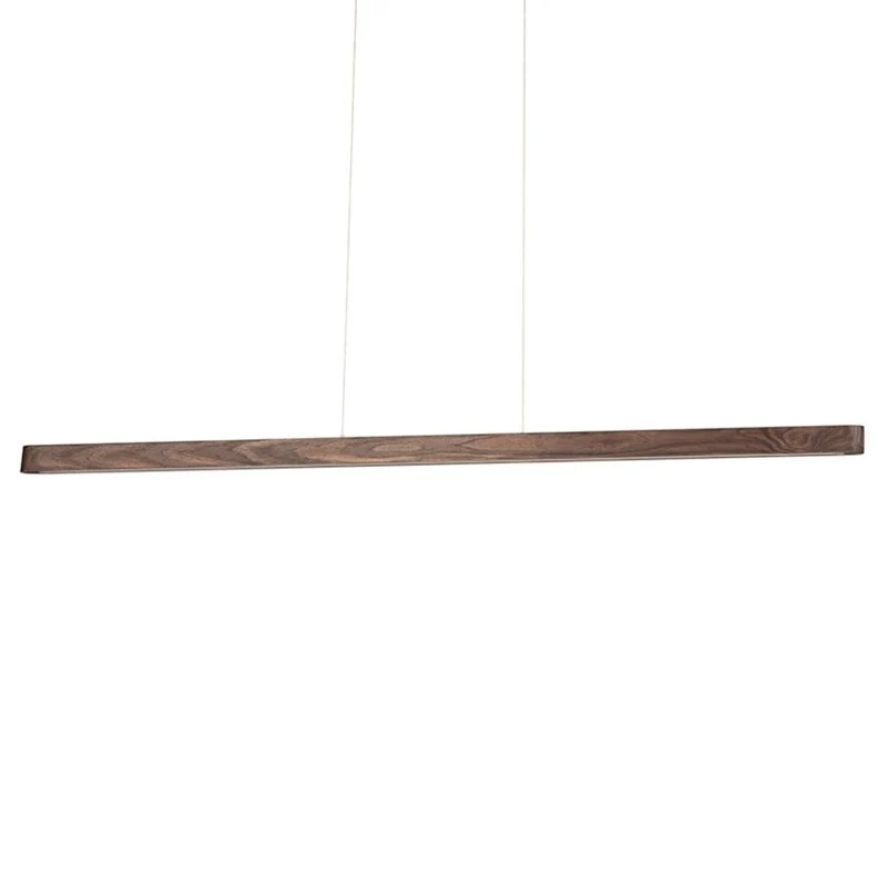 B-Ware Envostar Pendelleuchte Hängelampe LED Lineo Kiefer dunkel Holz Touchdimmer 135cm
