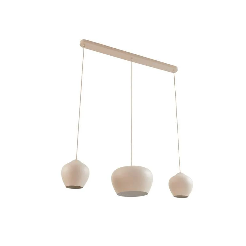C-Ware Lucande Hängeleuchte Malisa LED Pendelleuchte dimmbar beige 3-flammig 101,5cm