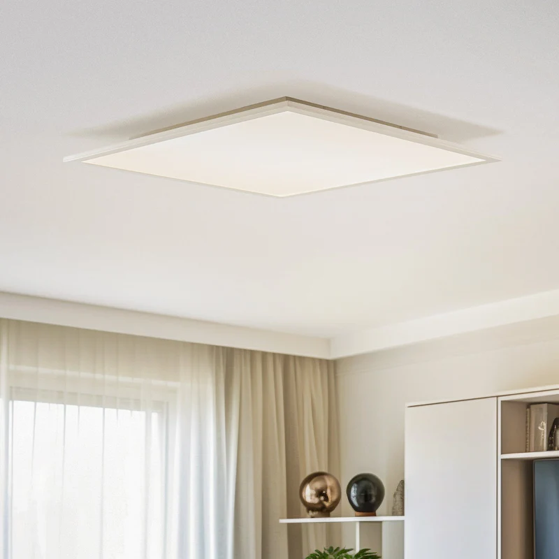 B-Ware Lindby LED-Panel Livel 4000K quadratisch 62x62cm silber Aluminium Leuchte 36W