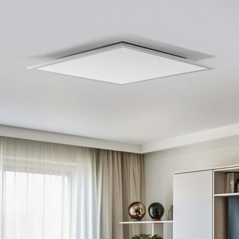 B-Ware Lindby LED-Panel Livel 4000K quadratisch 62x62cm silber Aluminium Leuchte 36W