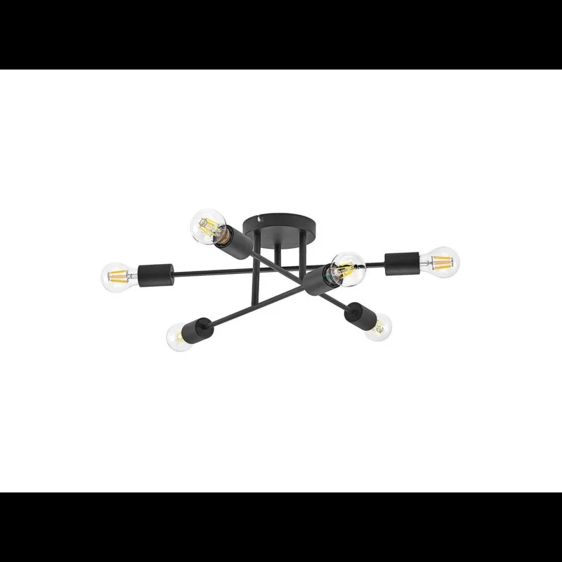 B-Ware Lindby Estar Deckenleuchte Lampe Leuchte sechsflammig schwarz Metall E27 230V