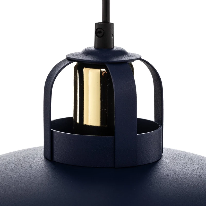 B-Ware Milagro Pendellampe Felix blau gold 1-flammig E27 Pendelleuchte Lampe Leuchte