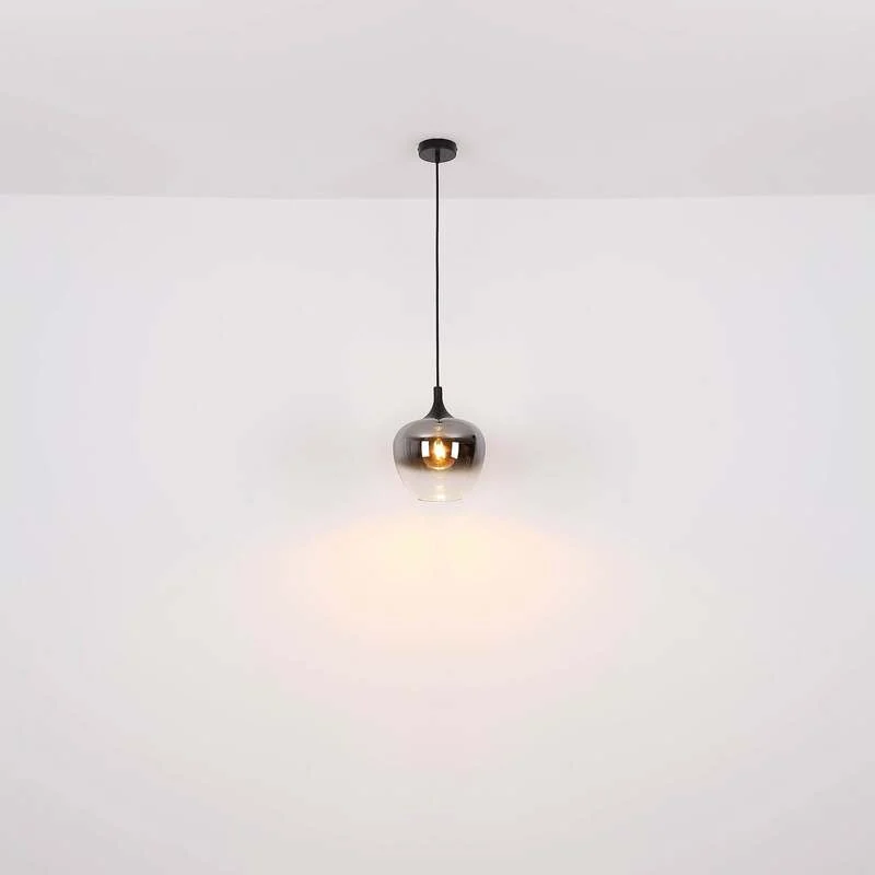 B-Ware Hängelampe Maxy 100 cm rauchgrau 4-flg E27 dimmbar Globo Glas