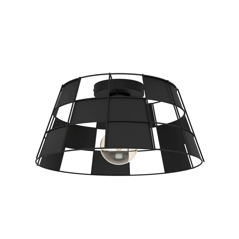 B-Ware EGLO Deckenleuchte Designerleuchte Pontefract dimmbar schwarz Ø42cm Stahl