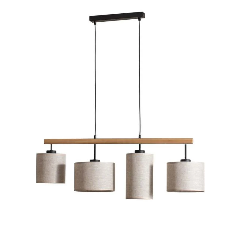 B-Ware TK Lighting Hängeleuchte Deva Nature LED Pendelleuchte dimmbar beige 96x22cm