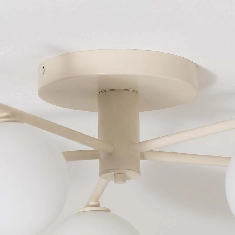 B-Ware Jupiter Deckenleuchte Lampe Prato LED Hängelampe dimmbar sand 5-flammig Ø66cm