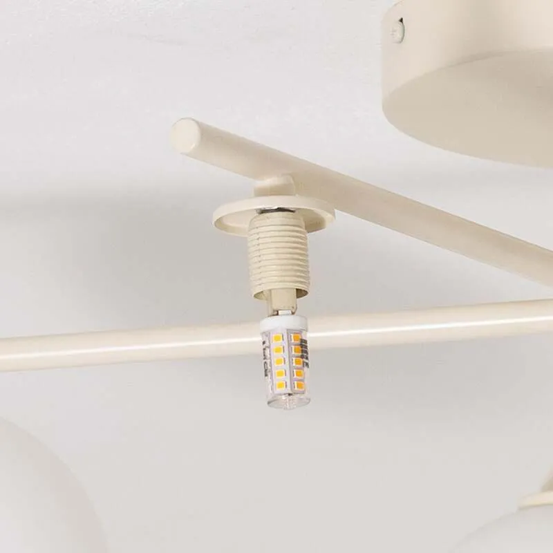 B-Ware Jupiter Deckenleuchte Lampe Prato LED Hängelampe dimmbar sand 5-flammig Ø66cm