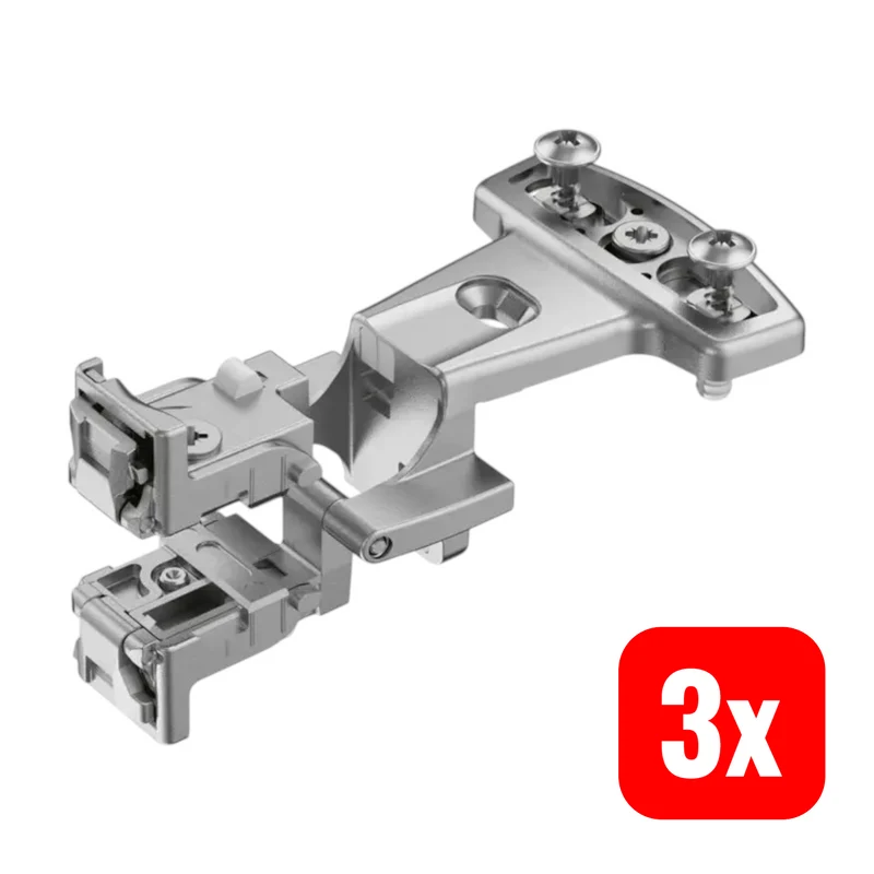 3x B-Ware Hettich Scharnier Zwillingsscharnier Selekta Pro 2000 nickel ohne Topf 3 STÜCK
