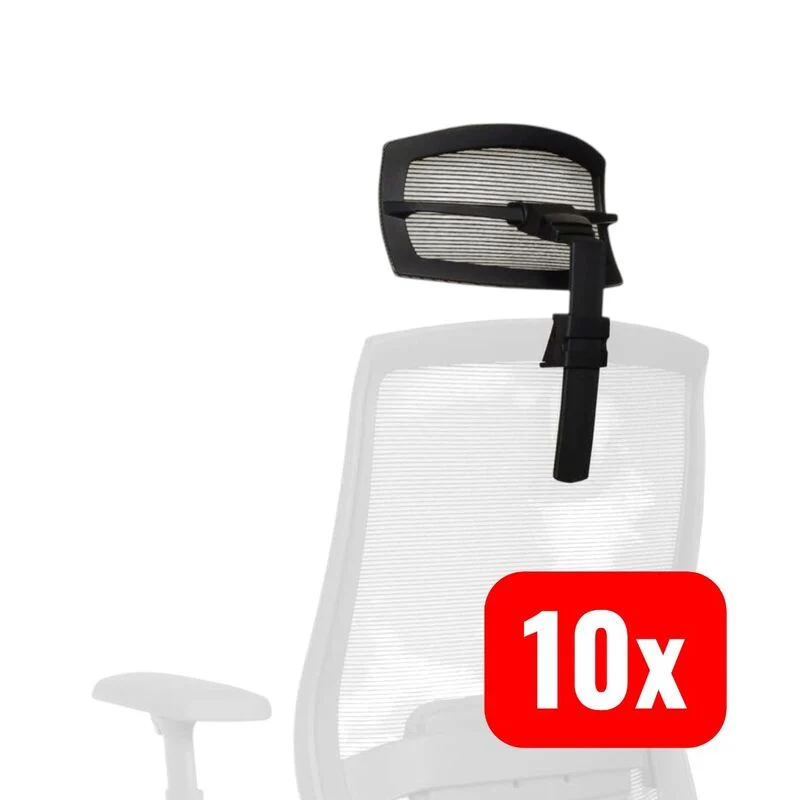 10x B-Ware hjh OFFICE Kopfstütze COLORE höhenverstellbar neigbar schwarz Kunststoff
