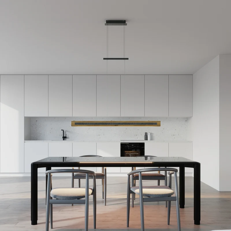 B-Ware ELOBRA LED Hängeleuchte Chile S Pendelleuchte dimmbar eiche granit 116cm 3000K