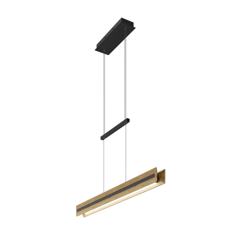 B-Ware ELOBRA LED Hängeleuchte Chile S Pendelleuchte dimmbar eiche granit 116cm 3000K