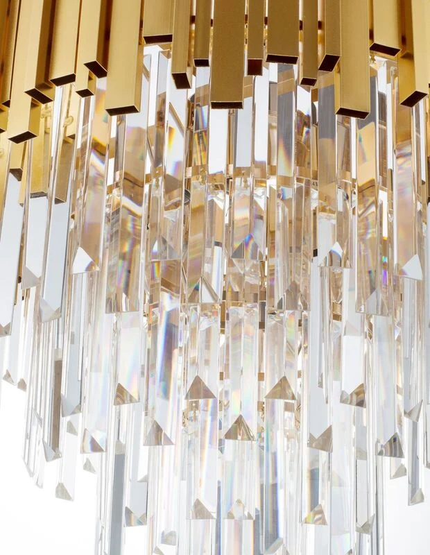 B-Ware Nova Luce Pendelleuchte Hängeleuchte GRANE Gold Kristall E14 LED SIEHE TEXT/FOTO