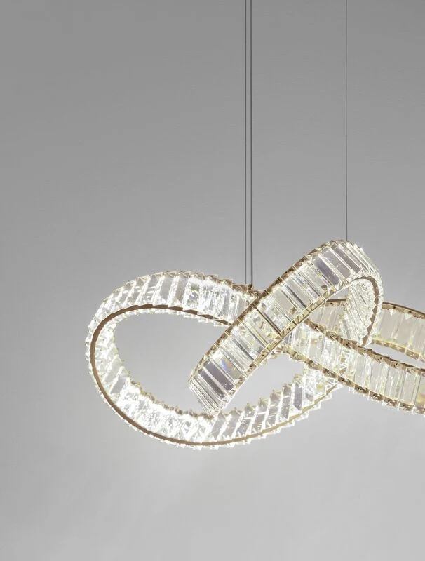 B-Ware Nova Luce Pendelleuchte Hängeleuchte CONCETO LED Gold dimmbar 120cm SIEHE TEXT