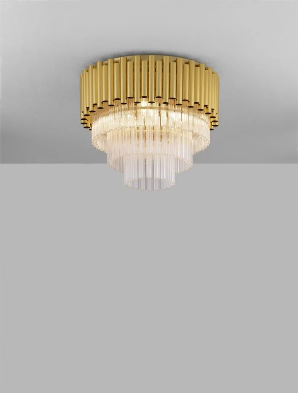 B-Ware Nova Luce Deckenleuchte Deckenlampe MAGNOLIA Gold E14 LED 5fach SIEHE TEXT