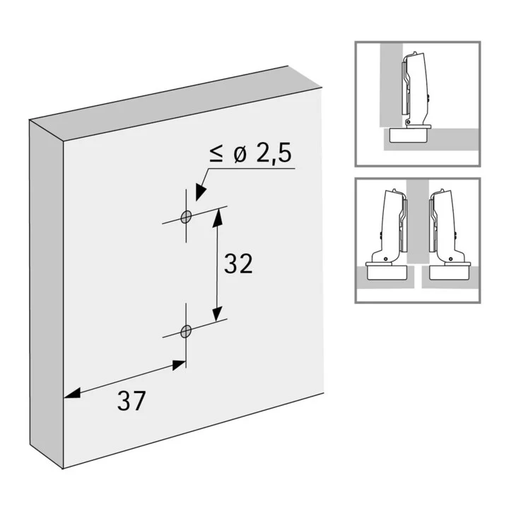 14x B-Ware Hettich Montageplatte Kreuzmontageplatte Stahl nickel Sensys Intermat 14 STÜCK