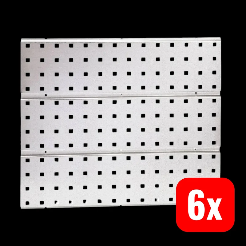 6x B-Ware Raaco Werkzeughaken Lochwand Werkzeug Wandpaneel Stahl 520x440x11mm 6 STÜCK