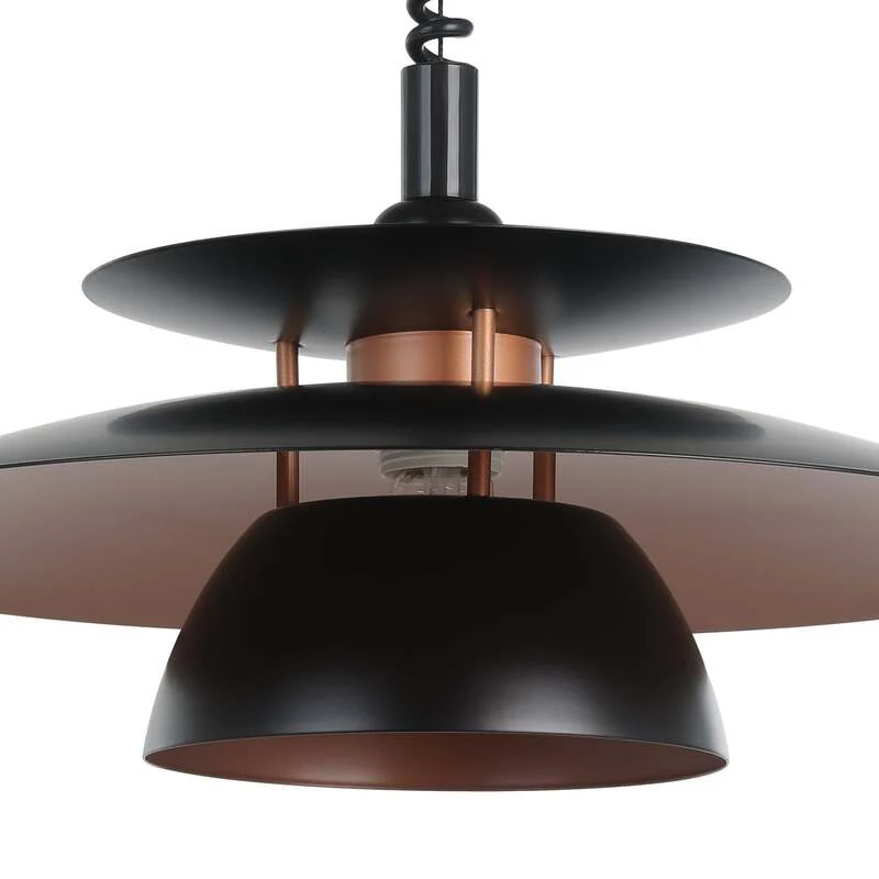 B-Ware Eglo Hängeleuchte Brenda LED Pendelleuchte dimmbar schwarz kupfer 110cm Höhe