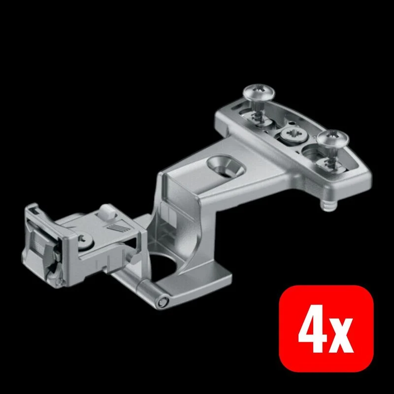 4x B-Ware HETTICH Grundscharnier Selekta Pro 2000 270° für Möbel vernickelt 39mm