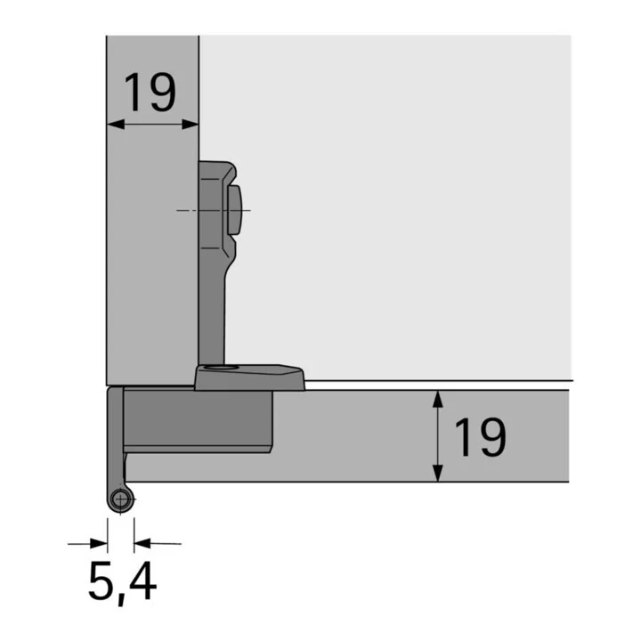 4x B-Ware HETTICH Grundscharnier Selekta Pro 2000 270° für Möbel vernickelt 39mm