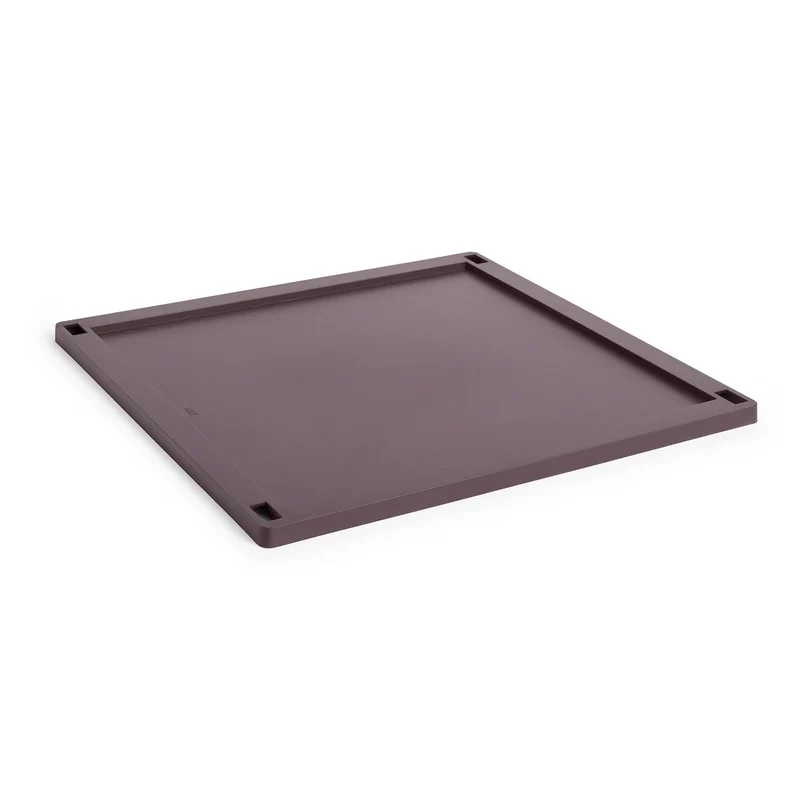 6x B-Ware HAY Colour Crate Square Deckel L bordeaux 43x43cm aus recycled PP