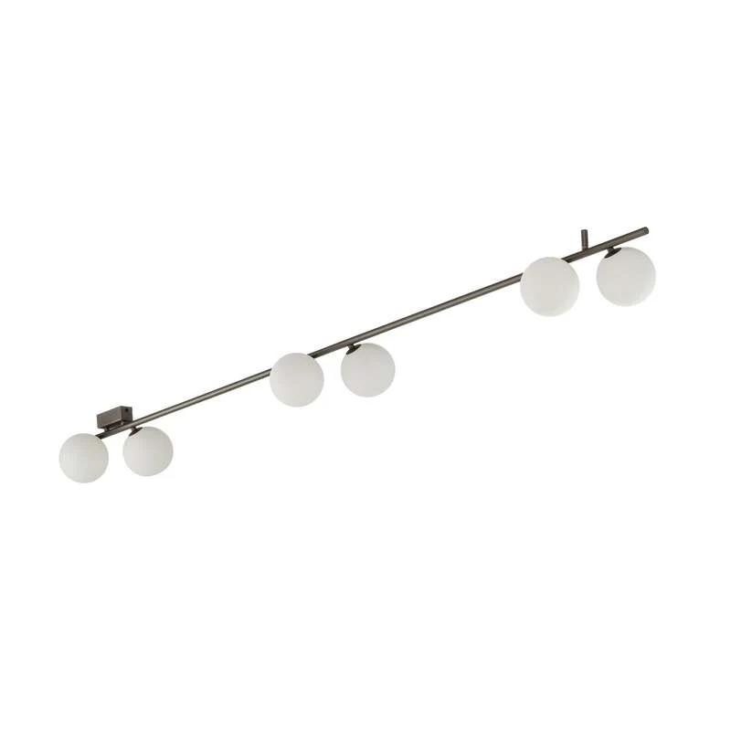 B-Ware Deckenleuchte Imelo 6-flammig LED dimmbar braun Glas 200cm Leuchte Lampe
