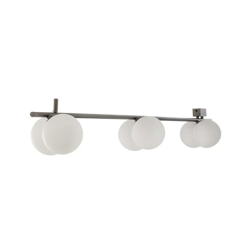 B-Ware Deckenleuchte Imelo 6-flammig LED dimmbar braun Glas 200cm Leuchte Lampe