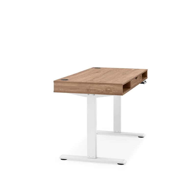 B-Ware hjh OFFICE Schreibtisch Tisch elektrisch verstellbar Eiche Weiß Worktime Style