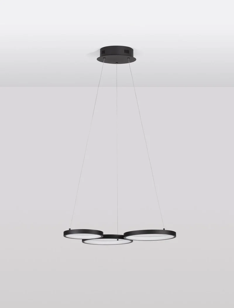 B-Ware Nova Luce Pendelleuchte Hängeleuchte LED Magnus Schwarz Warmweiß SIEHE TEXT