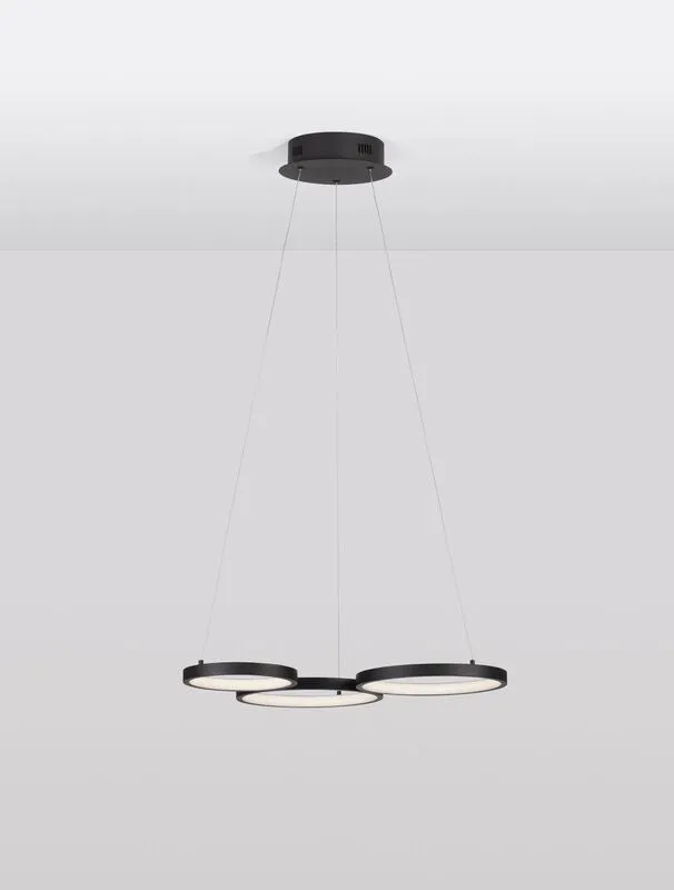 B-Ware Nova Luce Pendelleuchte Hängeleuchte LED Magnus Schwarz Warmweiß SIEHE TEXT