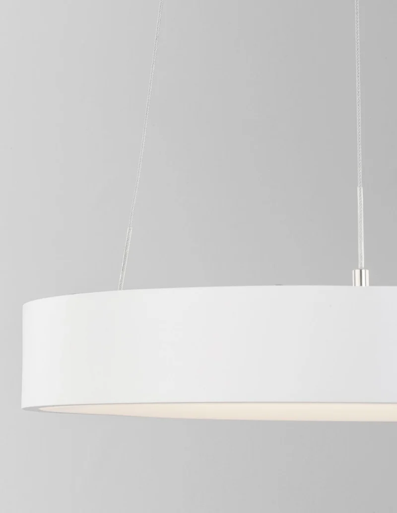 B-Ware Nova Luce Pendelleuchte Hängeleuchte RANDO THIN LED Weiß 38 cm SIEHE TEXT/FOTO
