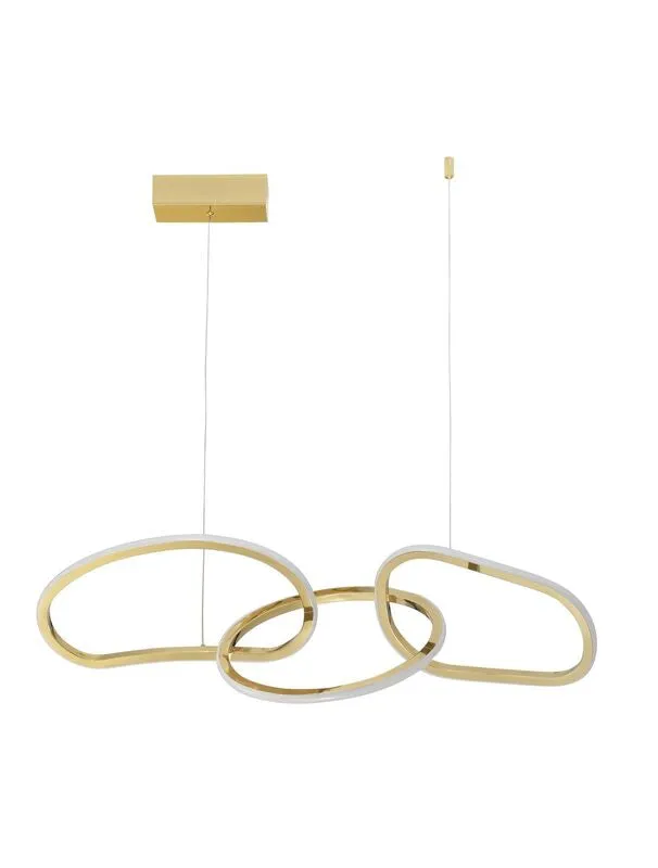 B-Ware Nova Luce Pendelleuchte Hängeleuchte LED Gold GIRISH Warmweiß dimmbar SIEHE TEXT