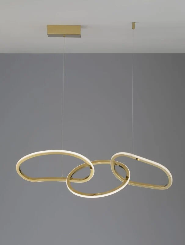 B-Ware Nova Luce Pendelleuchte Hängeleuchte LED Gold GIRISH Warmweiß dimmbar SIEHE TEXT