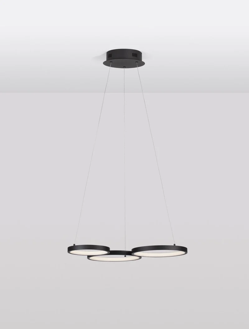 B-Ware Nova Luce Pendelleuchte Hängeleuchte LED Magnus Schwarz Dimmbar Lampe SIEHE TEXT