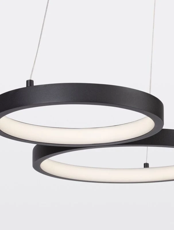 B-Ware Nova Luce Pendelleuchte Hängeleuchte LED Magnus Schwarz Dimmbar Lampe SIEHE TEXT