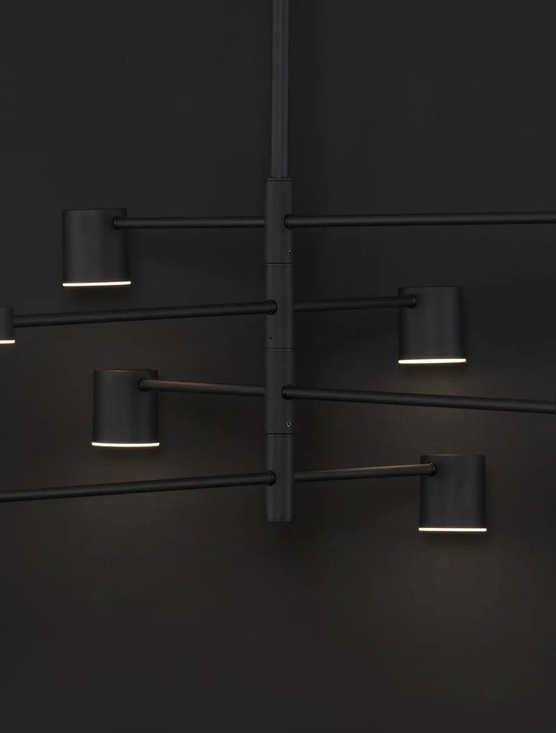 B-Ware Nova Luce Pendelleuchte Hängeleuchte NORDIK LED Lampe dimmbar Schwarz SIEHE TEXT