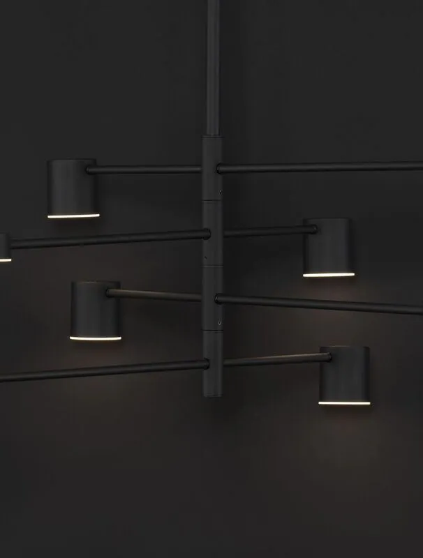 B-Ware Nova Luce Pendelleuchte Hängeleuchte NORDIK LED Lampe dimmbar Schwarz SIEHE TEXT