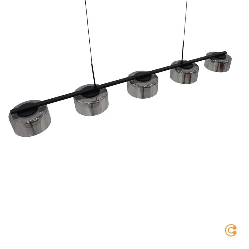 B-Ware Paul Neuhaus Pendelleuchte Hängelampe LED Rika Glas schwarz dimmbar höhenvers783