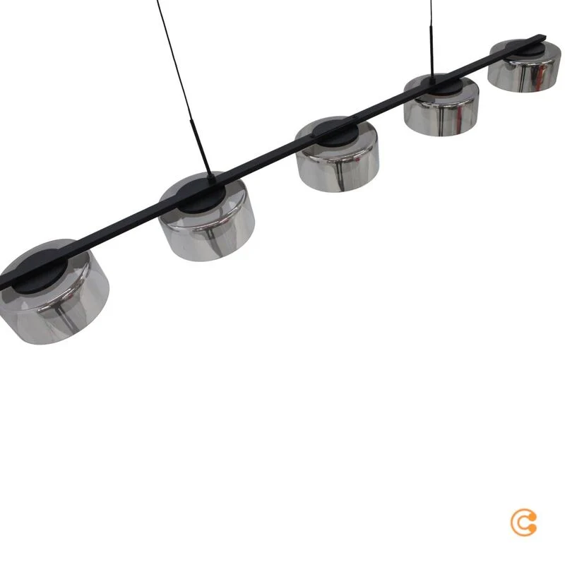 B-Ware Paul Neuhaus Pendelleuchte Hängelampe LED Rika Glas schwarz dimmbar höhenvers783