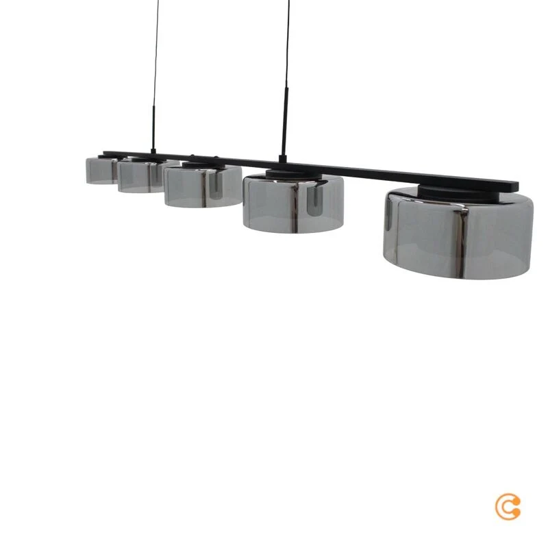 B-Ware Paul Neuhaus Pendelleuchte Hängelampe LED Rika Glas schwarz dimmbar höhenvers783