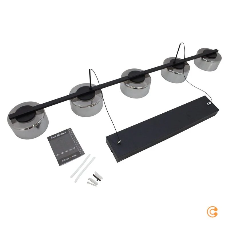 B-Ware Paul Neuhaus Pendelleuchte Hängelampe LED Rika Glas schwarz dimmbar höhenvers783