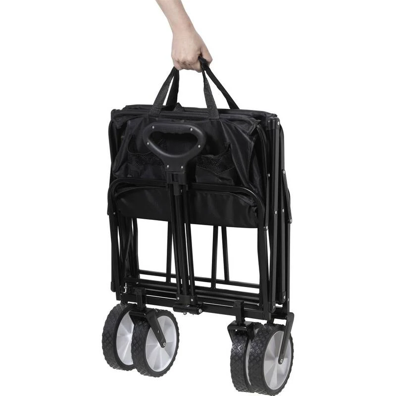 B-Ware Toolcraft Bollerwagen Handwagen Transportwagen Faltbar Stahl 80KG Polypropylen