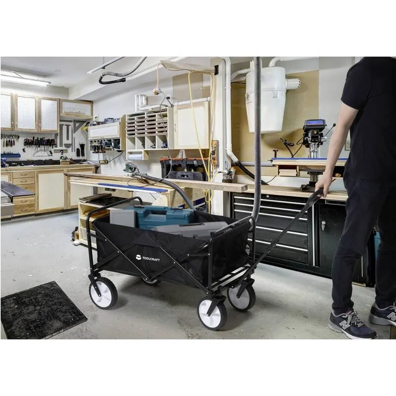B-Ware Toolcraft Bollerwagen Handwagen Transportwagen Faltbar Stahl 80KG Polypropylen