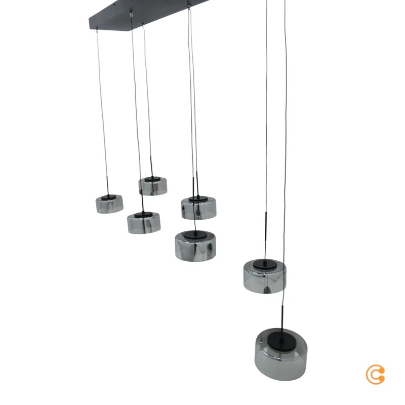B-Ware Paul Neuhaus Hängelampe Pendelleuchte LED Glas schwarz dimmbar Rika 135 cm890