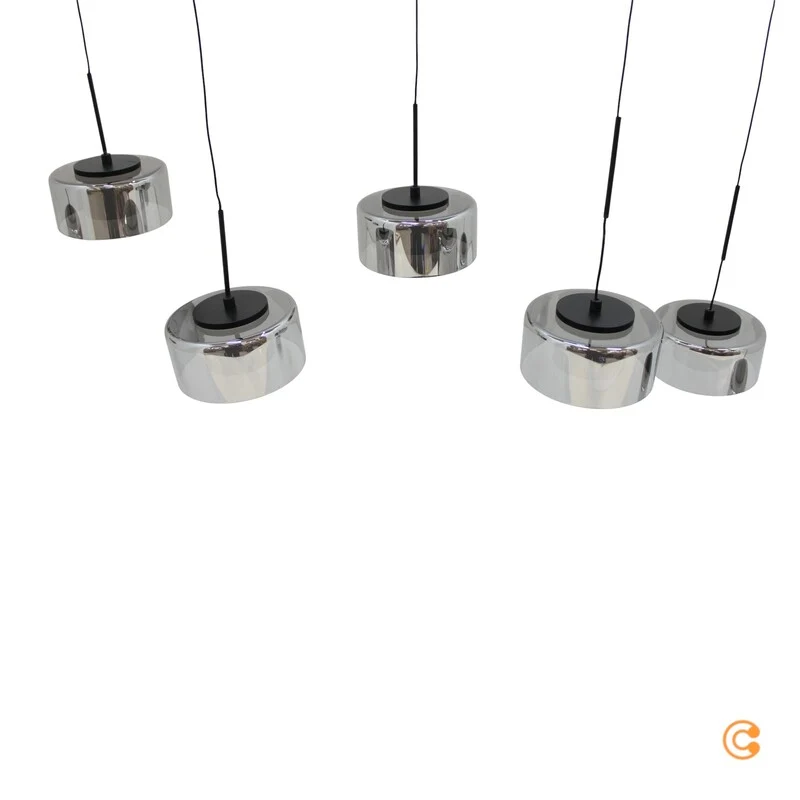 B-Ware Paul Neuhaus Hängelampe Pendelleuchte LED Glas schwarz dimmbar Rika 135 cm890