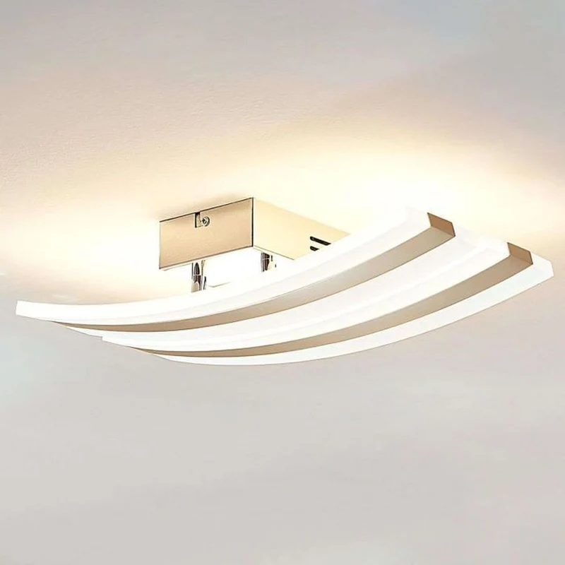 B-Ware Lampenwelt LED-Deckenlampe Deckenlampe Lampe Leuchte Duarte Acryl dimmbar 2-fl