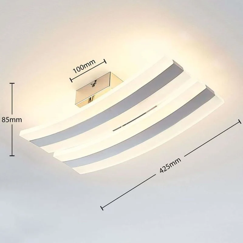 B-Ware Lampenwelt LED-Deckenlampe Deckenlampe Lampe Leuchte Duarte Acryl dimmbar 2-fl