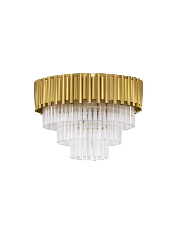 B-Ware Nova Luce Deckenleuchte Deckenlampe MAGNOLIA Gold E14 LED 6-fach dimmbar 50 cm