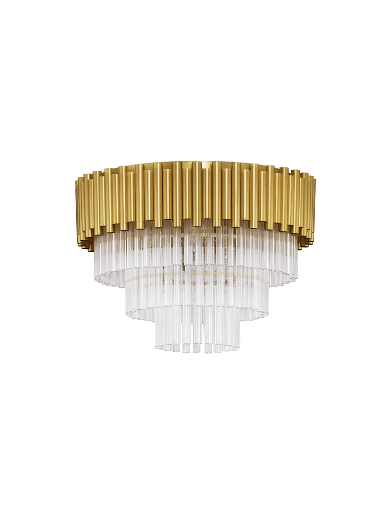 B-Ware Nova Luce Deckenleuchte Deckenlampe MAGNOLIA Gold E14 LED 6-fach dimmbar 50 cm