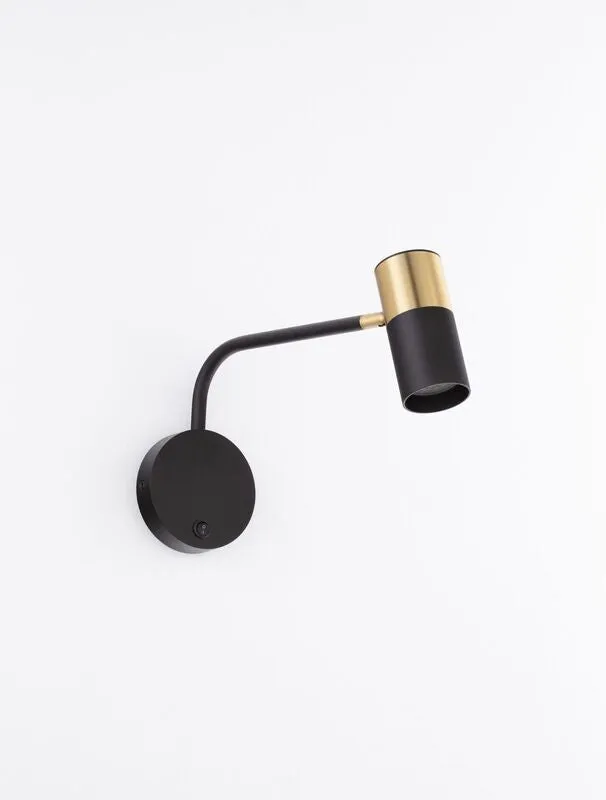 B-Ware Nova Luce Wandleuchte Wandlampe PONGO GU10 LED Schwarz dimmbar Beleuchtung Lampe