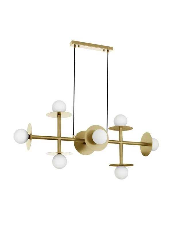 B-Ware Nova Luce Pendelleuchte Hängeleuchte PIELO Gold G9 LED 8-flammig SIEHE TEXT